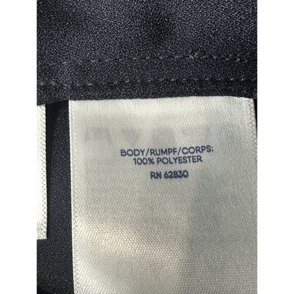 Lands' End Women's 24W Navy Blue 100% Polyester Short Sleeves Hidden Buttons - Picture 12 of 16